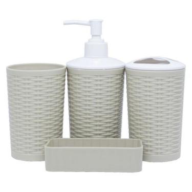 Imagem de Conjunto Acessórios Kit De Banheiro E Kit Lavabo Com 4 Peças - Bazar B