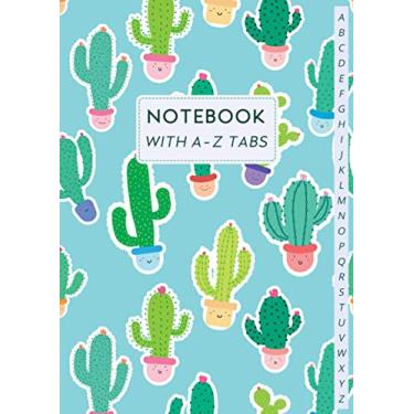 Imagem de Notebook with A-Z Tabs: Cactus Lovers, Large A4 Blank Lined Notebook with Alphabet Printed, Gifts for Women