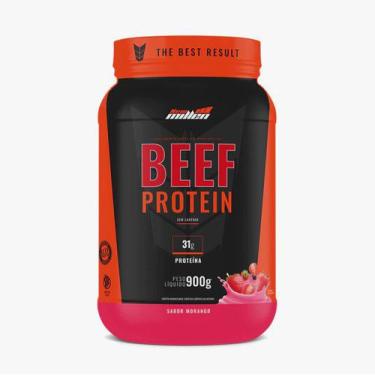 Imagem de Beef Protein Isolate Morango Sem Lactose Pote 900G New Millen