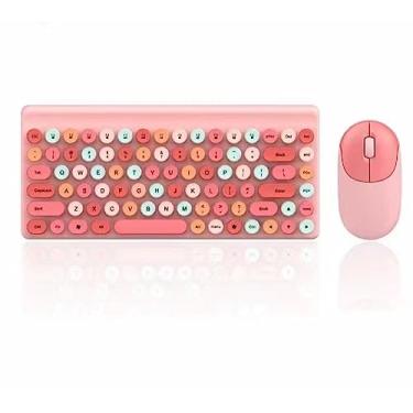 Imagem de Domary Kits de teclado e mouse para jogos sem fio 2.4G para computador de mesa Combinação de teclado e mouse sem fio de 86 teclas Design ergonômico Compatível com Windows 2000/XP/7/Vista/98/ME/8/10