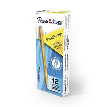 Imagem de Paper Mate Lapiseiras SharpWriter, 0,7 mm, HB nº 2, amarelo, 12 unidades