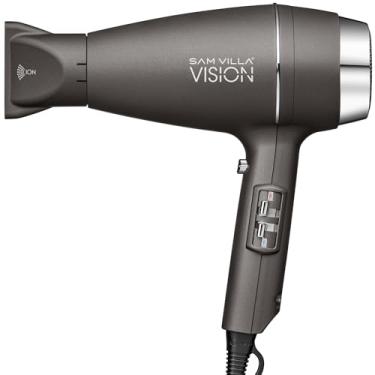 Imagem de Secador de cabelo profissional para homens e mulheres, secador de cabelo de íons negativos potente 1800 W leve biocerâmico com 3 velocidades, contém 2 bocais e 1 difusor para casa, Hair-95