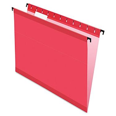 Imagem de Pendaflex Pastas suspensas reforçadas SureHook, tamanho carta, vermelho, 20 por caixa (6152 1/5 VERMELHO)