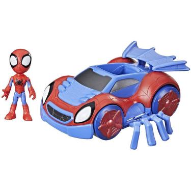 Imagem de Marvel Spidey and His Amazing Friends Change `N Go Web-Crawler and Spidey Action Figure, 2 in 1 Vehicle, 4-Inch Figure, for Kids Ages 3 and Up, Frustr