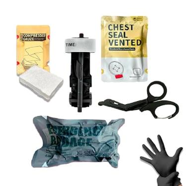 Imagem de Kit Aph Tático Rhino Torniquete Bandagem 4in Gaze Comprimida Selo Torácico