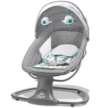 Imagem de Cadeirinha De Descanso Mastela Techno Verde Estampada Cinza