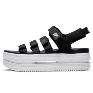 Imagem de Nike Sandália feminina Icon Classic NA Branco/Platina Pura Branco (DH0224 100), Preto, 35