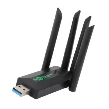 Imagem de Adaptador USB WiFi, 1200Mbps WiFi Dongle USB 3.0 Dual Band 5G 2.4G, Adaptador de Rede Sem Fio para Desktop Laptop PC, Antenas Duplas 5dBi, Suporta Windows