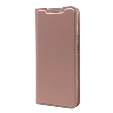 Imagem de Capa para Samsung Galaxy S21 S20 FE S10 S9 S8 Plus S7 Edge Note 20 Ulrta 10 Lite S 9 S10E Capa magnética de couro fino flip book, ouro rosa, para Samsung S21 Plus