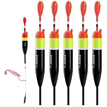 Imagem de THKFISH Boias e boias de pesca - boias deslizantes para pesca de tipo de peixe, boias balsa - 5 peças (9,84 x 0,6 x 19 cm), 3/226.8 g
