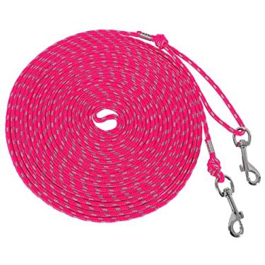 Imagem de Coleira refletiva para gatos – Cabo para gatos à prova de fuga para caminhar, longa, durável, segura, para brincar ao ar livre para filhotes/gatinhos/pequenos animais (rosa-choque)