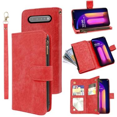 Imagem de Dibosom Capa carteira compatível com LG V60 ThinQ V60ThinQ 5G G9 Thin Q e capa carteira flip de couro vintage premium com suporte para cartão de crédito acessórios para celular LGV60 V 60 60ThinQ 60V