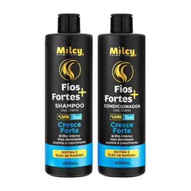 Imagem de Kit Milcy Fios + Fortes Cresce Forte Biotina Shampoo E Condicionador 4