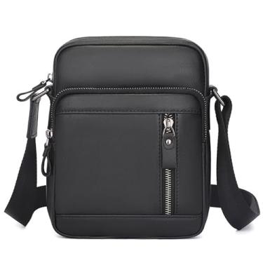 Imagem de Bolsa tiracolo masculina de couro legítimo, bolsa mensageiro vintage para viagens, trabalho, negócios, a