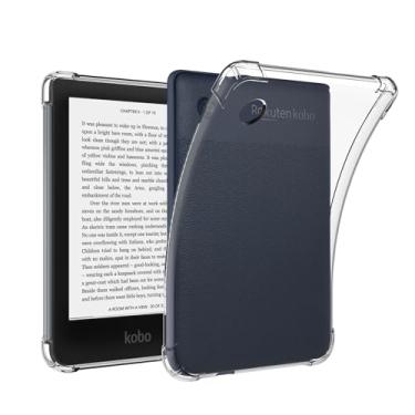 Imagem de LaoShuSheng Capa fina transparente para eReader Kobo Clara de 15 cm (modelo N367)/Clara BW (modelo N365)/Clara 2E eReader - Capa traseira macia flexível e leve ultrafina (transparente)