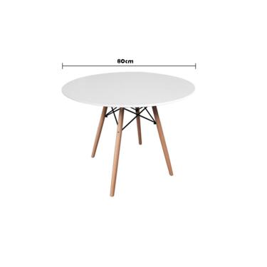 Imagem de Mesa de Jantar Redonda Eames Eiffel 80cm branca
