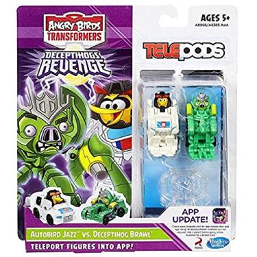 Imagem de Hasbro, Angry Birds Transformers Telepods Autobird Jazz Bird vs. Deceptihog Brawl Pig Figure 2-Pack [Deceptihogs Revenge]