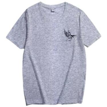 Imagem de Camiseta Streetwear Masculina Anjo Com AK47 Unissex Em Algodão-Masculino