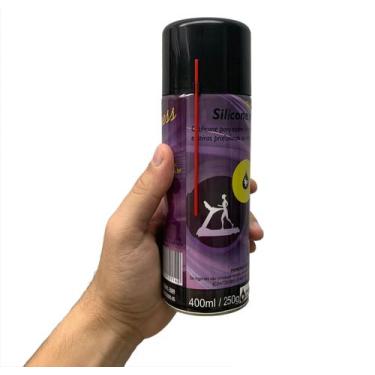 Imagem de Spray Silicone 400ml Para Lubrificar Esteira Protege Corrreia Trilho e
