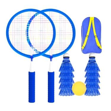 Imagem de Pegciuho Conjunto de Badminton Infantil, Kit Completo com Petecas E Raquetes de Jogo, Azul