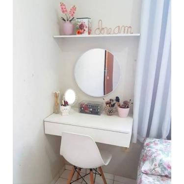 Imagem de Penteadeira Bancada suspensa 60cm com divisória - kaza das prateleiras