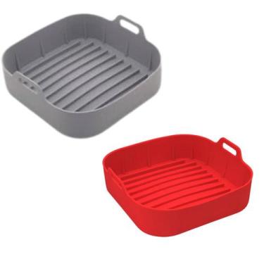 Imagem de Kit 2 Formas Antiaderente de Silicone para Air Fryer - INGA