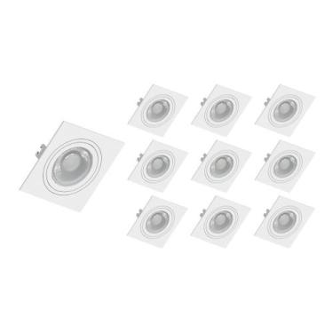 Imagem de 10 Spots de Embutir Plano Save Energy Par 20 E27 Bivolt Branco