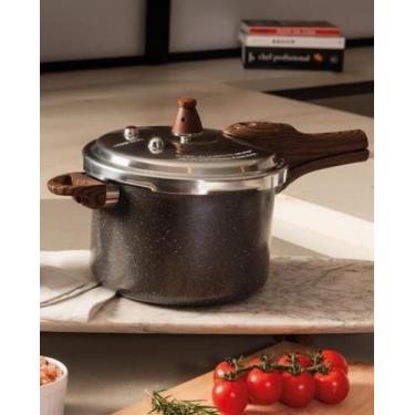 Imagem de Panela Pressão Pressure com Indução 4,2L Granito Brinox