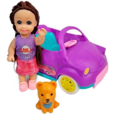 Imagem de Carrinho Conversivel Com Boneca Cachorro Brinquedo Infantil - Etitoys,