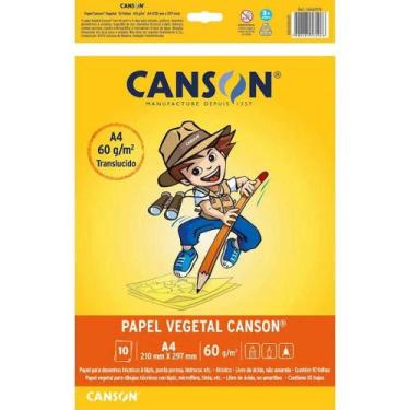 Imagem de Papel Vegetal A4 Liso 60g/m2 10 Folhas-Canson