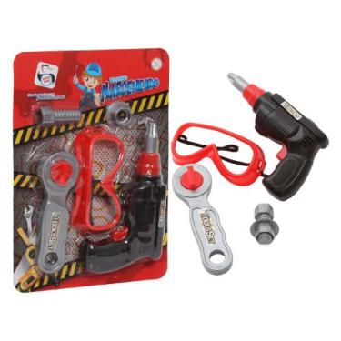 Imagem de Kit Ferramentas Educativo Marceneiro Engenheiro Cor Vermelho - Pica Pa