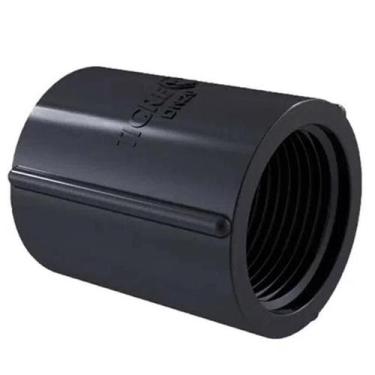 Imagem de Luva Eletroduto Roscável 1/2 Polegada Tigre Pesada PVC Preta