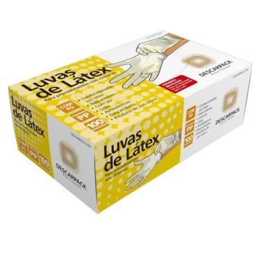 Imagem de Luva Descartável Não-Cirúrgica Latéx Sem Pó 100 Un Tam: G - Descarpack