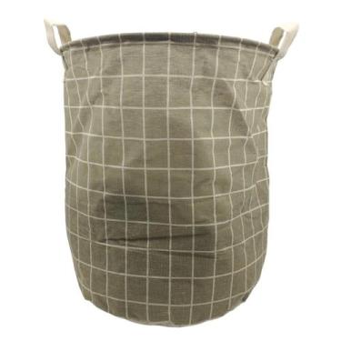 Imagem de Cesto Organizador Multiuso Tecido Brinquedos Roupa - Cinza - Kadê