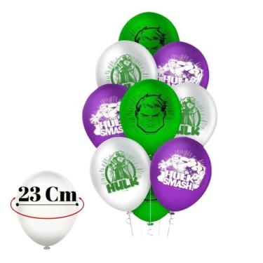 Imagem de Balao N9 Tema Hulk Decoraçao Evento Festa Bexiga - Crgfestas