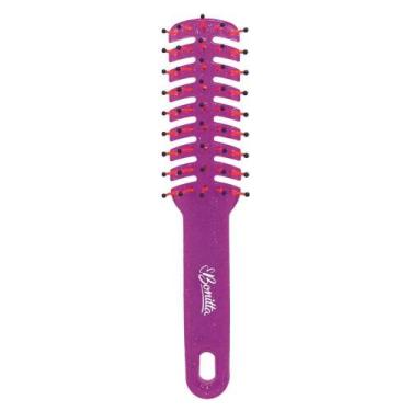Imagem de Escova De Cabelo Vazada Linha Neon Slimer C/ Glitter Bonitta, Rosa