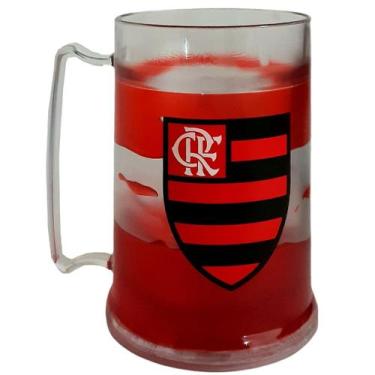 Imagem de Caneca Flamengo Gel Congelante 300ml Oficial - Cebola , Único, Vermelh