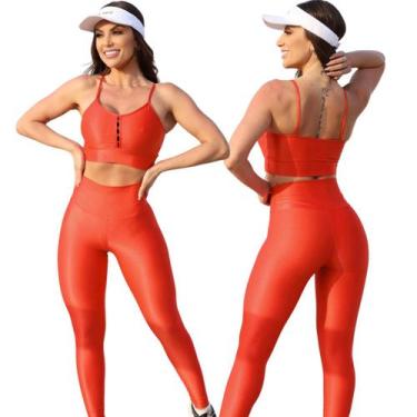 Imagem de Conjunto Fitness Calça Basica Compressão Cores em Poliamida - Leve Bea