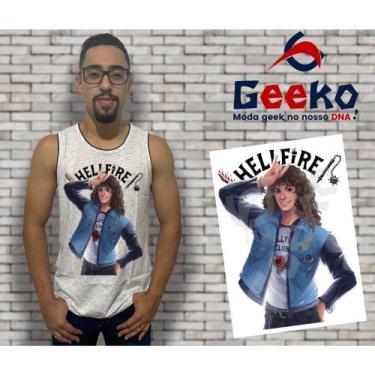 Imagem de Regata Stranger Things Eddie Munson Hellfire Club Geeko, Branco, GG