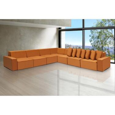 Imagem de Sofá Dubai 3.97x3.97m de Canto Retrátil - Sofisticato, terra