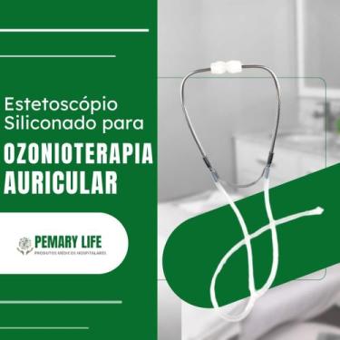Imagem de Estetoscópio Siliconado para Ozonioterapia Auricular - PRONTA ENTREGA 