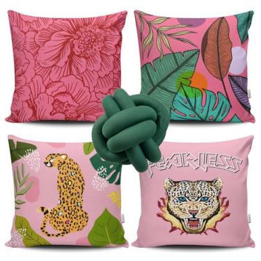 Imagem de Kit 4 Capas de Almofada Fearless + Almofada Nó - VKAZA, Nó Verde
