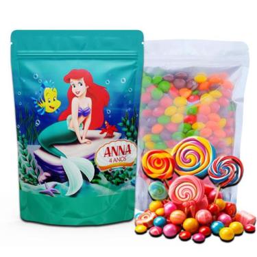 Imagem de Kit Festa Com 5 Saquinhos Em Pé 12x19cm Vários Temas - Mundo da Bina, 