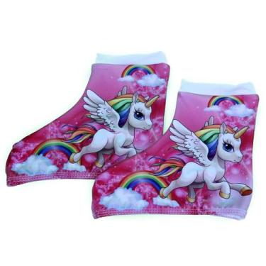 Imagem de Polaina Cobre Botas Capa Para Patins Patinashow Unicórnio Rosa, G