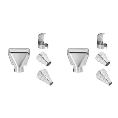 Imagem de Kit de Bicos de Calor, 8 Peças de Bicos Refletores de Aço Inoxidável, Substituição de Bicos de Estação de Solda de Ar Quente, Ferramentas Industriais para Envoltório Retrátil
