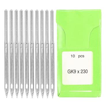 Imagem de 10 peças de agulha para máquina de costura, conjunto de agulha para máquina de bordar com rebarba de aço, 5 cm de comprimento, para casa GK9, com furos brilhantes, para projetos (plplaaooGo4-12)