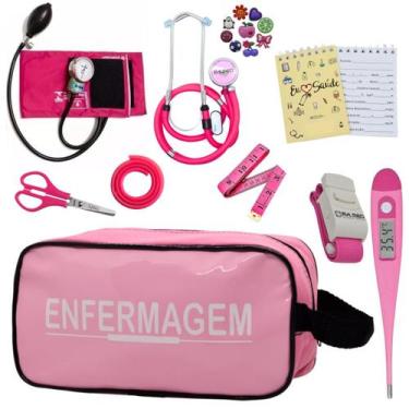 Imagem de Kit Academico Enfermagem Aparelho Pressao Estetoscopio Multi PAMED - P