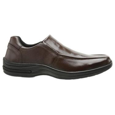Imagem de Social Masculino De Couro Para Trabalhar Formal Esporte Fino Confortáv