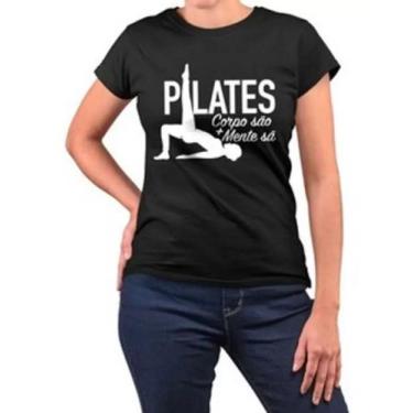 Imagem de Camiseta Feminina Pilates Corpos São Mentes Sã Baby Look Fisio - SEMPR