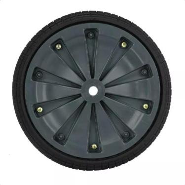 Imagem de Pneu Roda Maciça P/ Carrinho Mão Furo Central 3/4 Não Fura - QRODA
